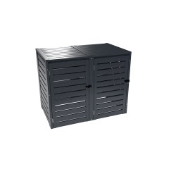 PVC 2er Tonnenboxen aus Kunststoff in Anthrazit
